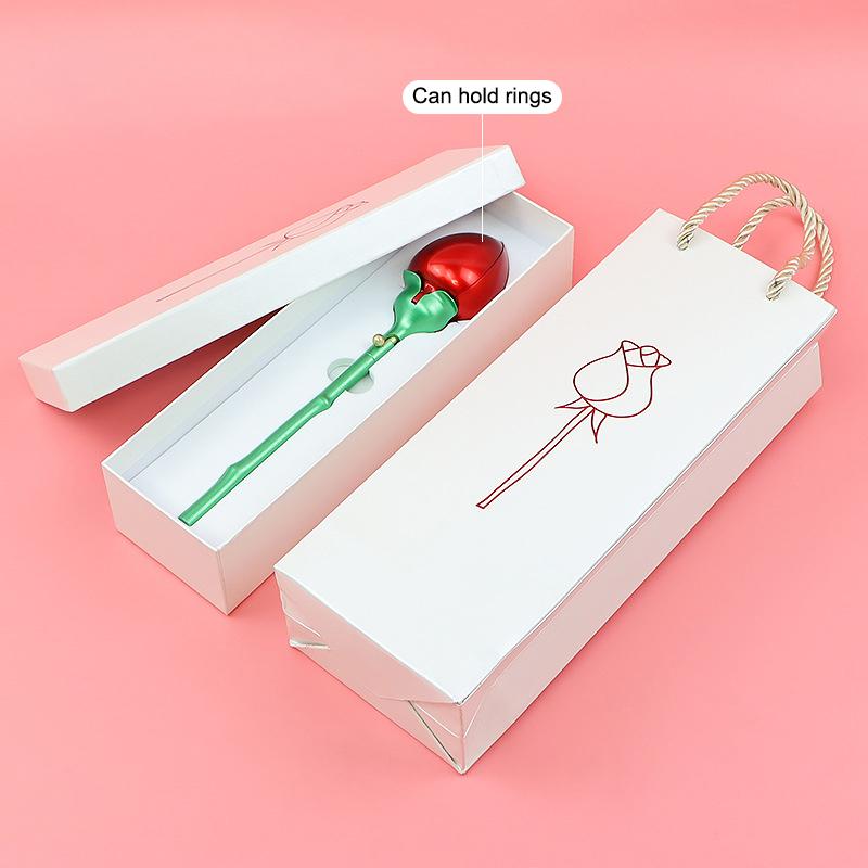 

Romantic Wedding Ring Holder Rose Flower Ring Box Engagement Storage Ring Bearer Case Gift Packaging Box Jewelry Storage Case