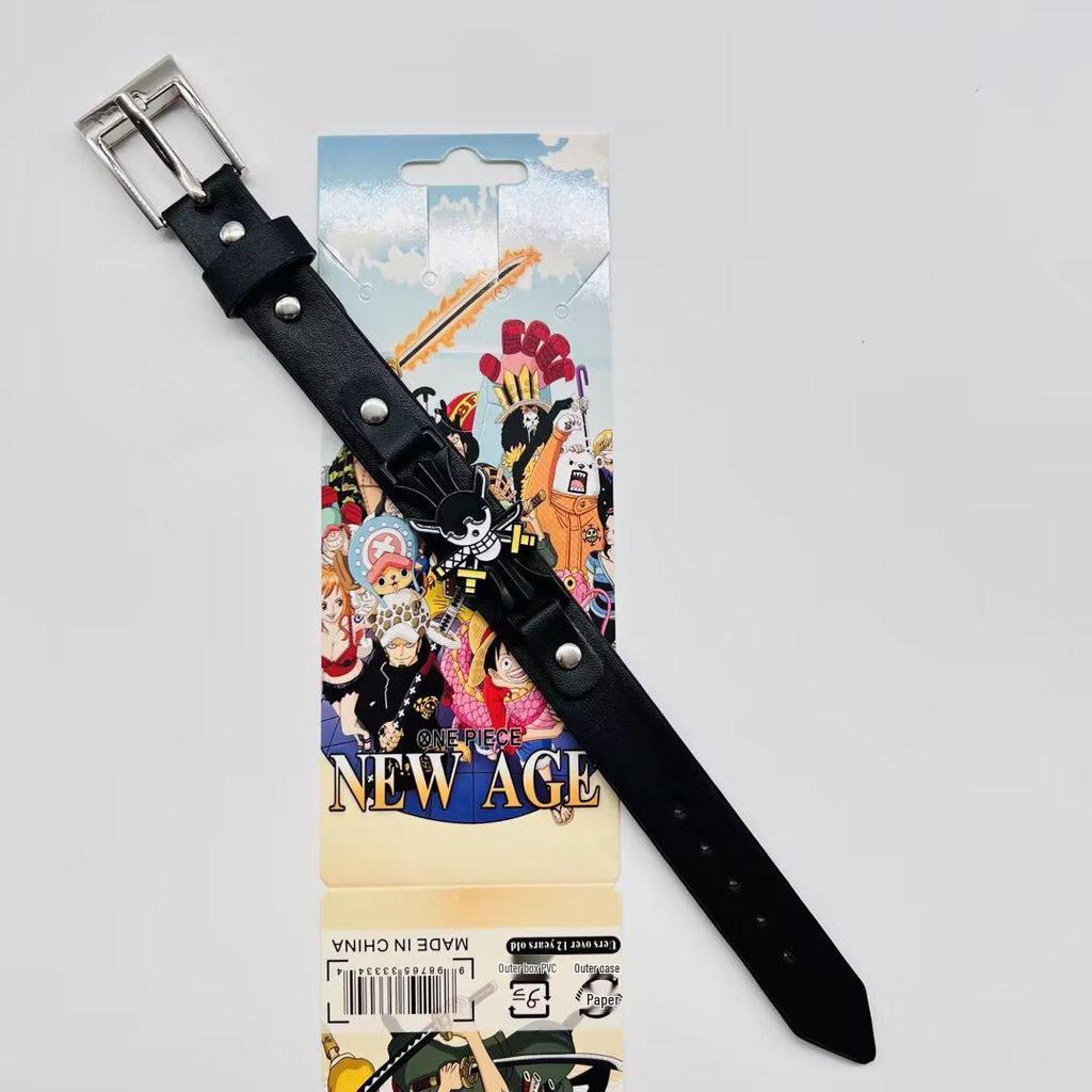 Anime Mix Faux Leather Bracelet: Attack on Titan, Naruto, Jujutsu Kaisen, Demon Slayer, Fairy Tail, Death Note.