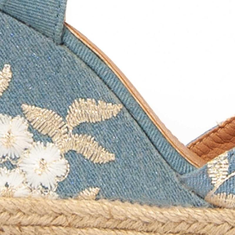 Alpargata De Cuña Para Mujer. Montevita Flowercu 104984