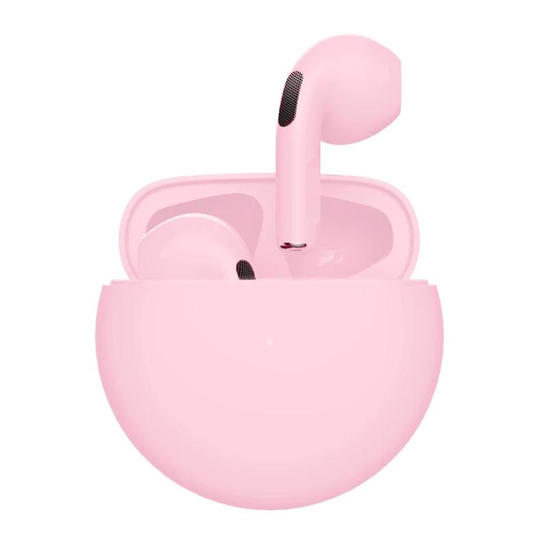 

НОВЫЕ оригинальные беспроводные наушники Air Pro 6 TWS, наушники Fone Bluetooth, микрофонные вкладыши, спортивные наушники-вкладыши, гарнитура для Xiaomi розовый