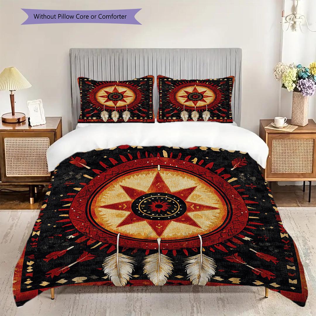 

Dreamcatcher Pattern Bedding Quilt Set Quilt Cover Pillowcase Home Decoration Birthday Gift (1 * duvet cover + 2 * pillowcase, without core) 135x200cm