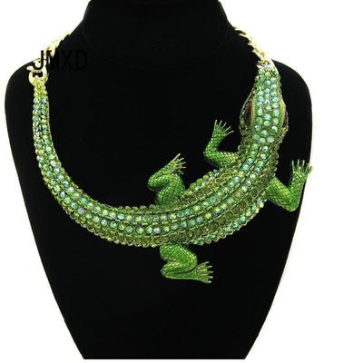 JMXD – Halloween-Halskette, Stern, Vintage-Krokodil-Stil, Diamant-Intarsien, Damen-Kragenkette, Halskette, falscher Kragen