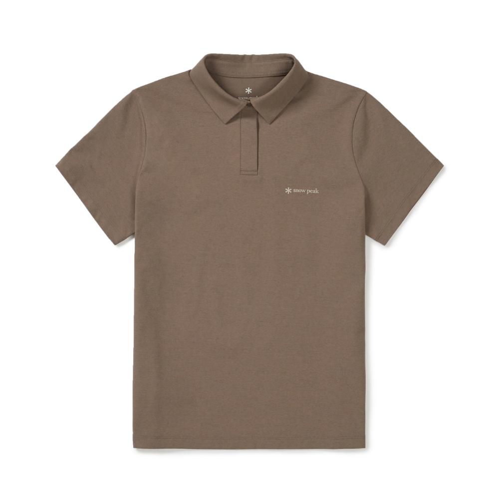 SNOWPEAK Quick Dry Women's Short Sleeve Polo T-shirt Brown (S26MWTPS15)