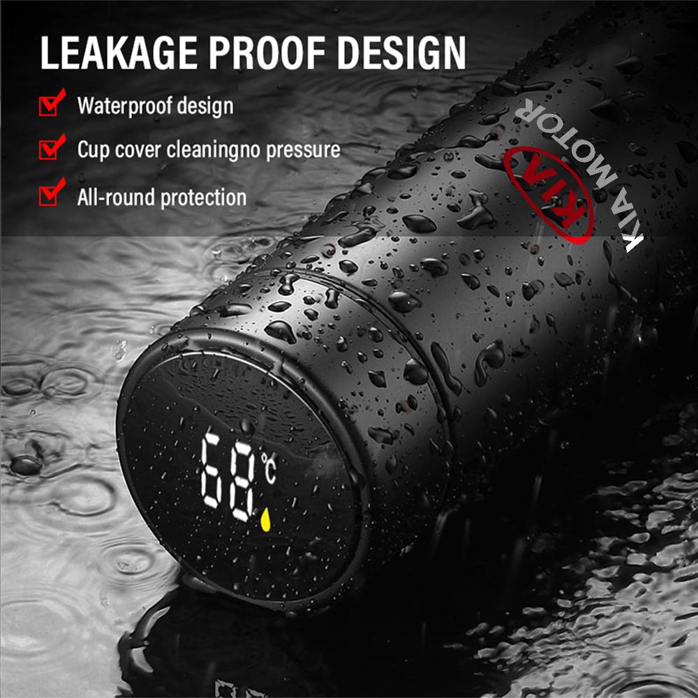 2026 Hot Car Sticker Stainless Steel Vacuum Car Emblem Smart Thermos Cup With Temperature Display For Kia Sportage 3 Rio Ceed Ca