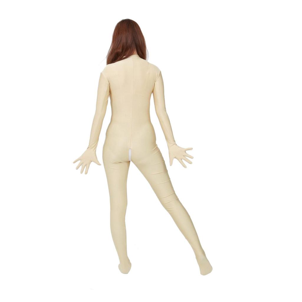 Smooth Knit Catsuit Covering Fingers and Toes for Protection and Protection from Exposure Size [KN17-5H] (Beige, Women's Small)