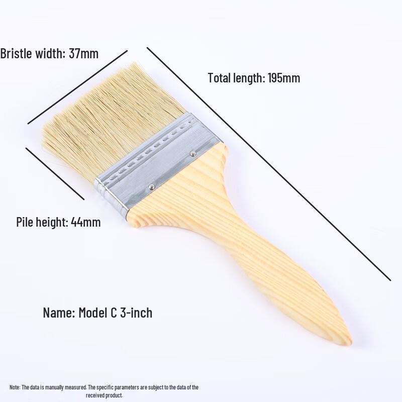 Linglong Bafang Wooden Handle Hog Bristle Brush