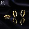 ZS 1 PC Gold Color 925 Sterling Silver Hoop Earring For Women Girls 4-10MM Round Earrings Helix Cartilage Rook Piercings Jewelry