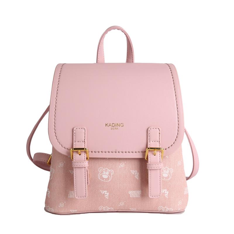 Advanced Bear Printed Backpack for Girls Autumn New Versatile Commuter College Student Backpack Travel Bag