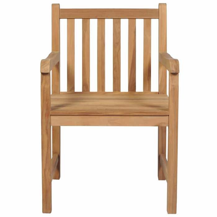 Maison Exclusive - Chaises de jardin lot de 8 avec coussins noir Bois teck massif