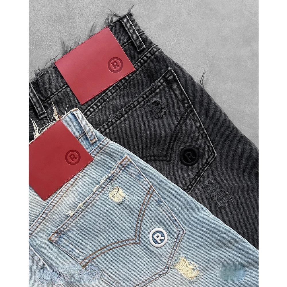 ZYLLO Y2k Black Punk Washed Baggy Work Shorts Men Women Fashion Hip Hop Ripped Hole Denim Shorts Vintage Raw Edge Jorts Streetwear