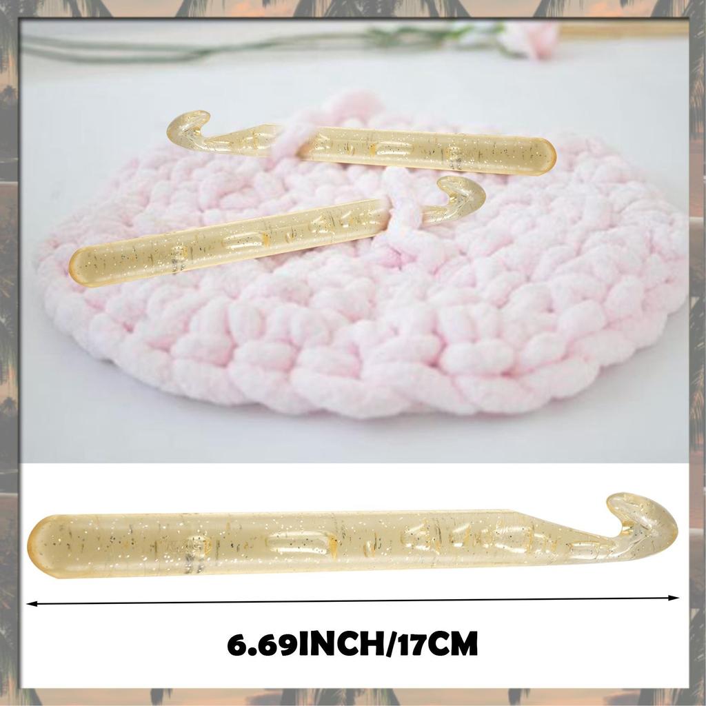 A70U New 5Pcs 12Mm/15Mm/18Mm/20Mm/25Mm Huge Crochet Hooks Set Plastic Knitting Needles Kit DIY Yarn Sewing Craft Knitting Tool