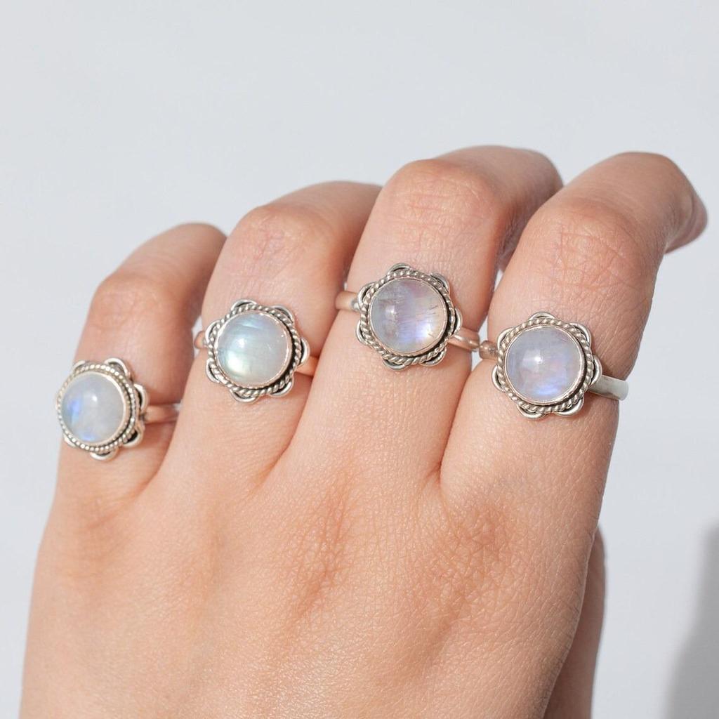 Initial Birthstone Ring • Letter Ring by Sunrise • Mothers Ring • Birthday Gifts • Bridesmaid Gifts • RM74F39