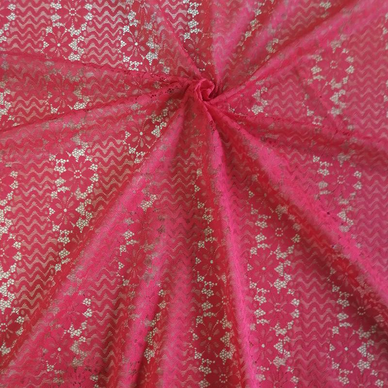 Wavy Floral Polyester Lace Evening Gown Cheongsam Wedding Dress Fabric