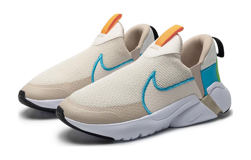 Nike Flex Plus Breathable Cushioning Low top Casual Shoes Beige Blue Kids' FN8908-141