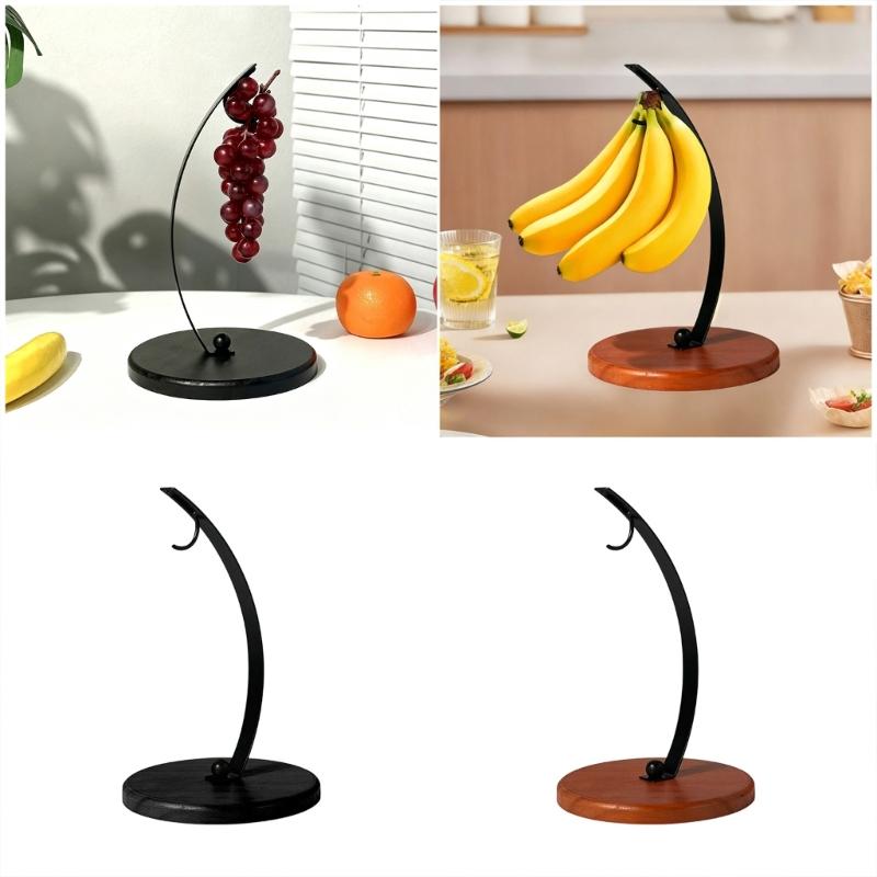 Elegant Double Tone Banana Hook Craft Of Solid Wood For Wall Mounting Or Tabletop Display In Modern Homes