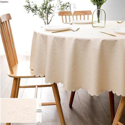 XinJingZhou European Style Oil-Proof PVC Round Tablecloth