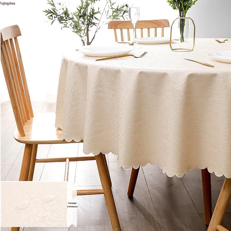 XinJingZhou European Style Oil-Proof PVC Round Tablecloth