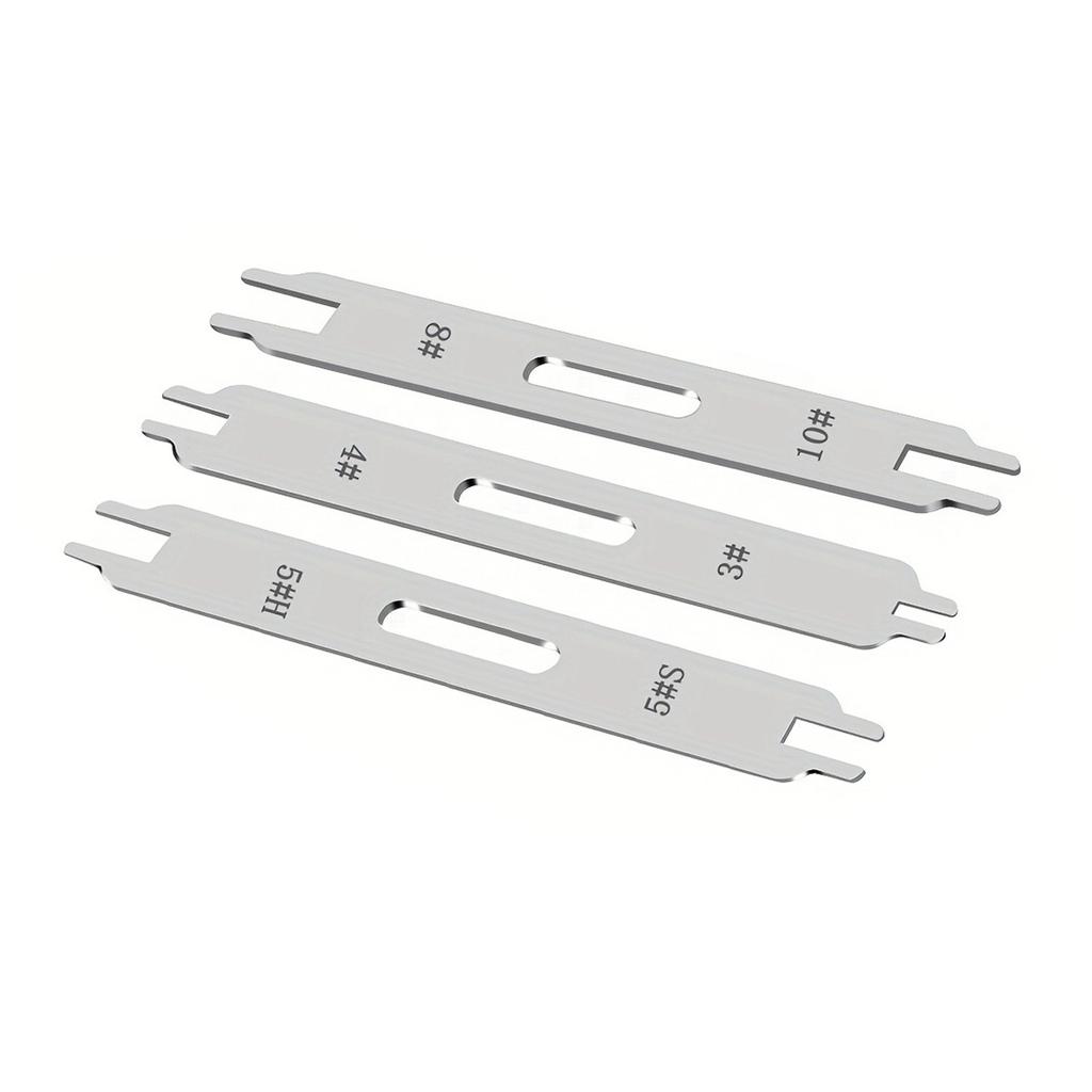 3Pieces Sturdy Zippers Threading Tool Two Side Head Easy Operations for Garments Luggage Craft
