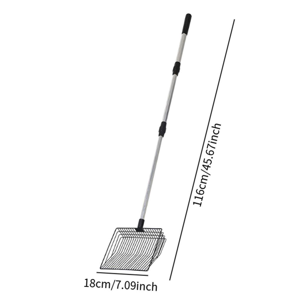 Cat Scoop Extendable No Bending Portable Easy Sifting Litter Sifter Long Handle for Bunny Kittens Rabbits Puppy