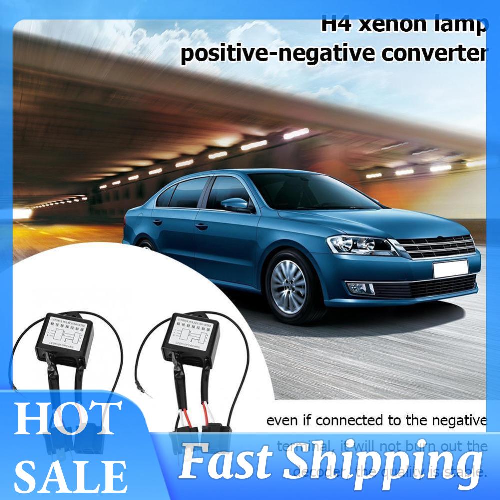 1 Pair Car LED Headlight Reversed Polarity Converter Plastic Positive Negative Polar Switch Harness Adapter for H4 Xenon Lamp China Mainland