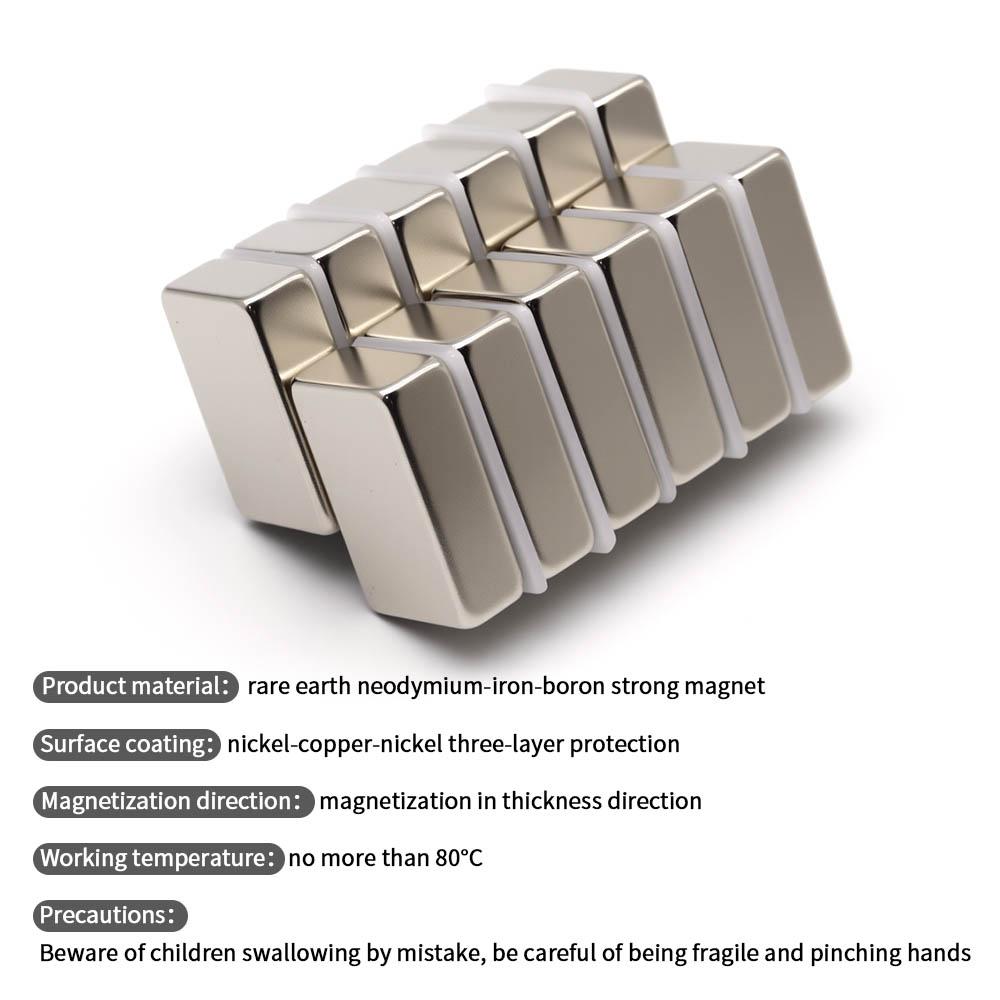 30x20x10mm Super Starker Neodym-Magnet N35 NdFeB Permanentmagnet Magnetblock Leistungsstarke Magnete Kühlschrank