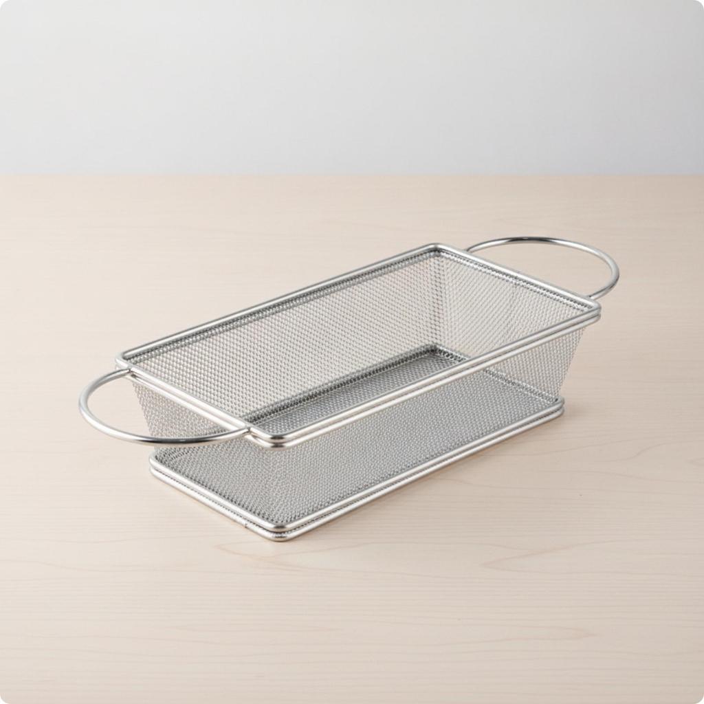 Mesh Frying Basket with Handle Multi-Purpose for Restaurant, Home Cooks