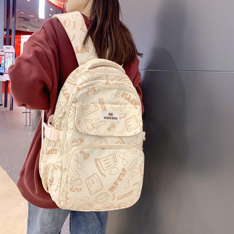 Small fresh printing student schoolbag Harajuku large capacity primary school student junior high school student backpack