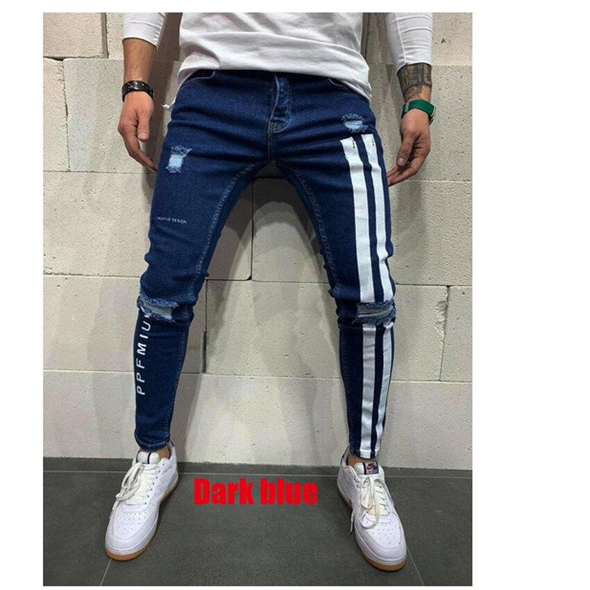 Denim Long Pants Homme Trousers Male 