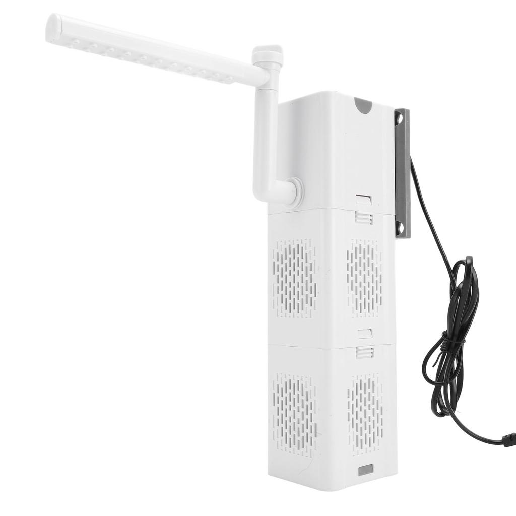 Rainfall Aquarium Filter Submersible Filtration Circulation Fish Tank Filter Pump for Tank About 120cm White
