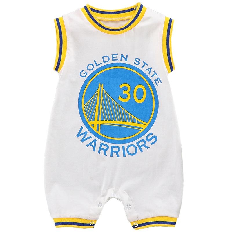 Summer Sleeveless Baby Basketball Romper - Newborn Boy Crawling Onesie