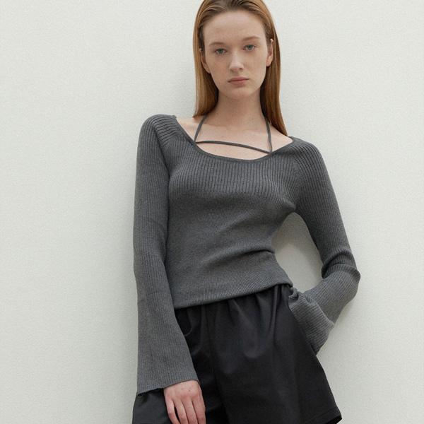 ATELIER NAIN Sherin U-Neck Slim Knit (T-6757)