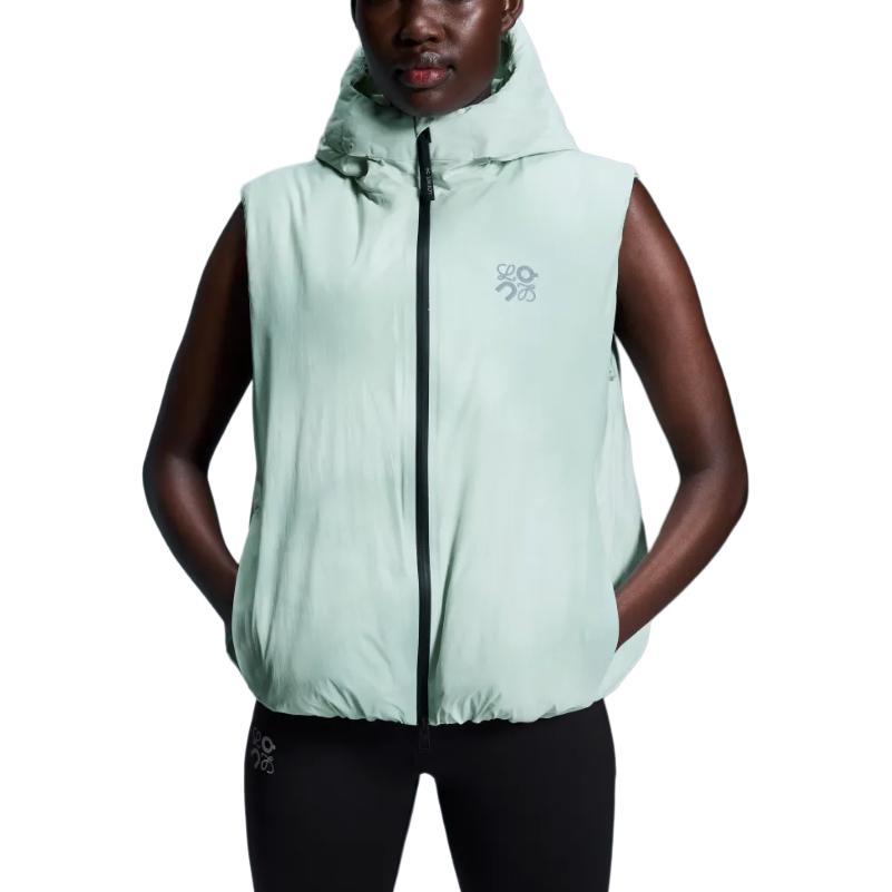 

On X Loewe Collaborati Puffer Vest Logo Simple Hooded Sleeveless Vest Women vests Light-Blue 1WE12822919 S