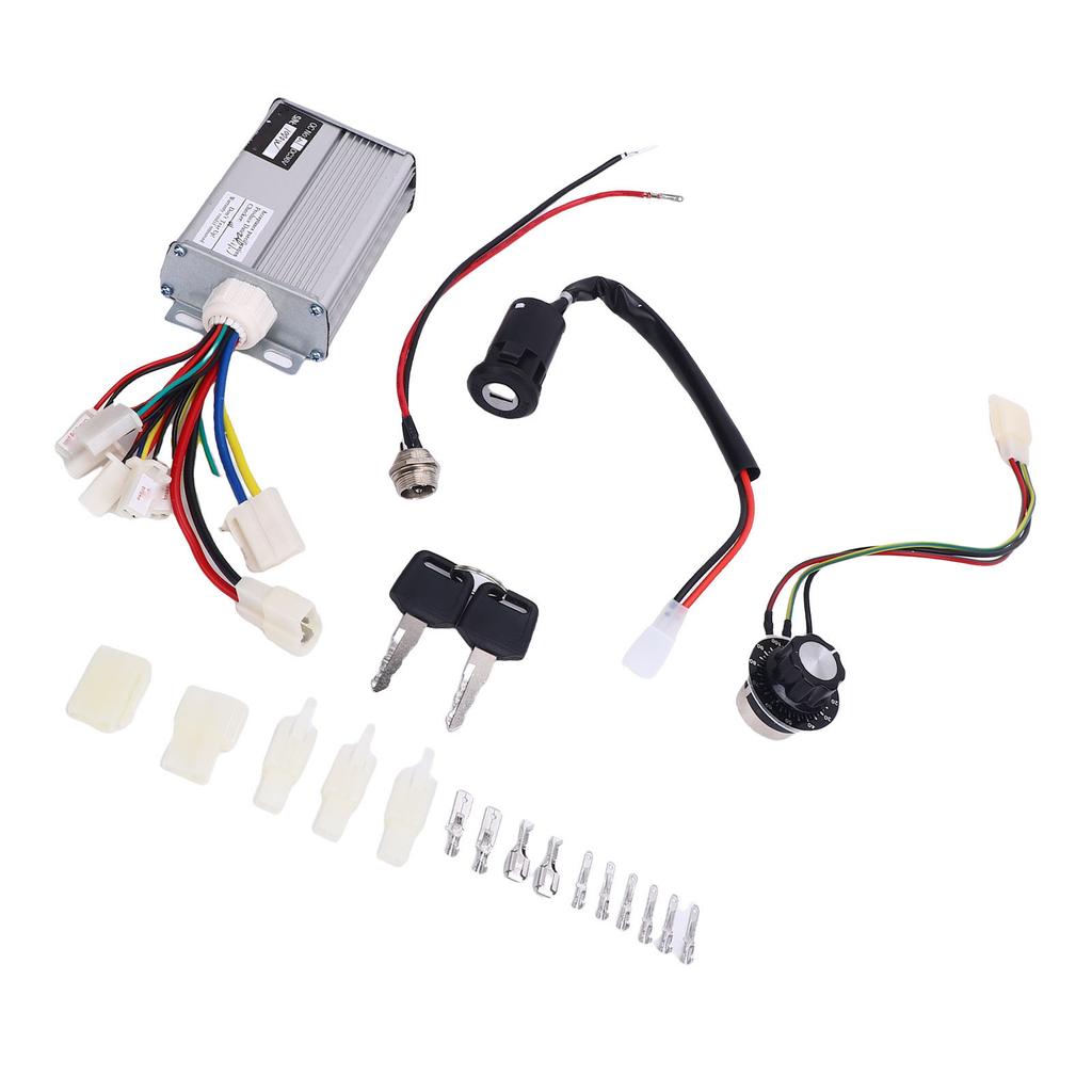 Kit Motor Controlador de Velocidade para Triciclo 36V 1000W Controlador Botão de Velocidade Interruptor Trava Elétrica de Porta Plugue de Aviação Carregamento
