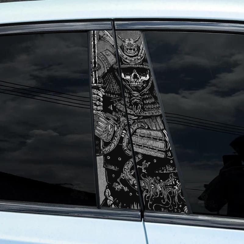 1pc/2pcs JDM Ninja Car Stickers Car B-pillar Vinyl Decals Waterproof Auto Center Pillar Sticker Cover Scratches Vehicle Decor