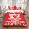 3Pcs Anfield Liverpool'S Home Football Bedding Sets For All Sizes New 3D Printed Bed Cover Comforter Duvet Cover Pillowcase Bedroom Decoration