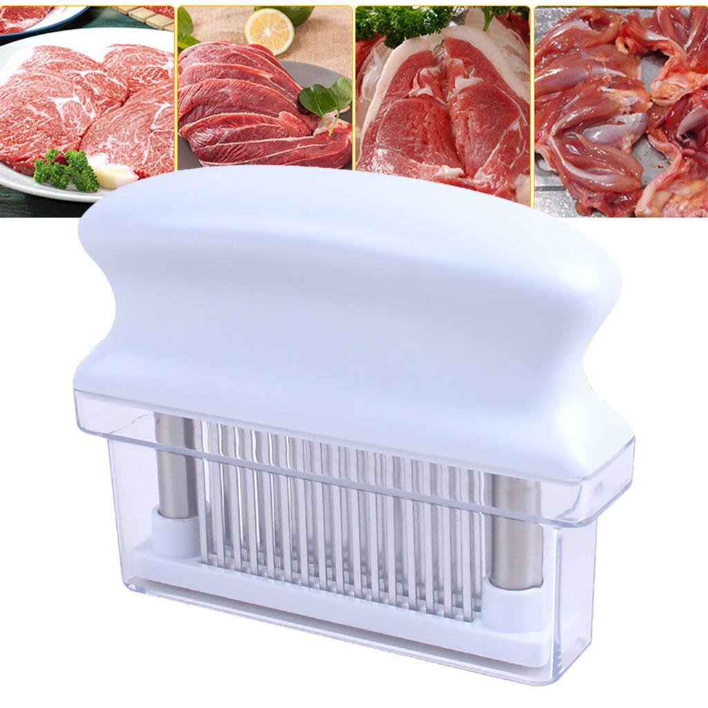 Meat Tenderizer Pork Beef Steak Needle 48 Blade Tenderizer Tool for Kitchen Cooking White