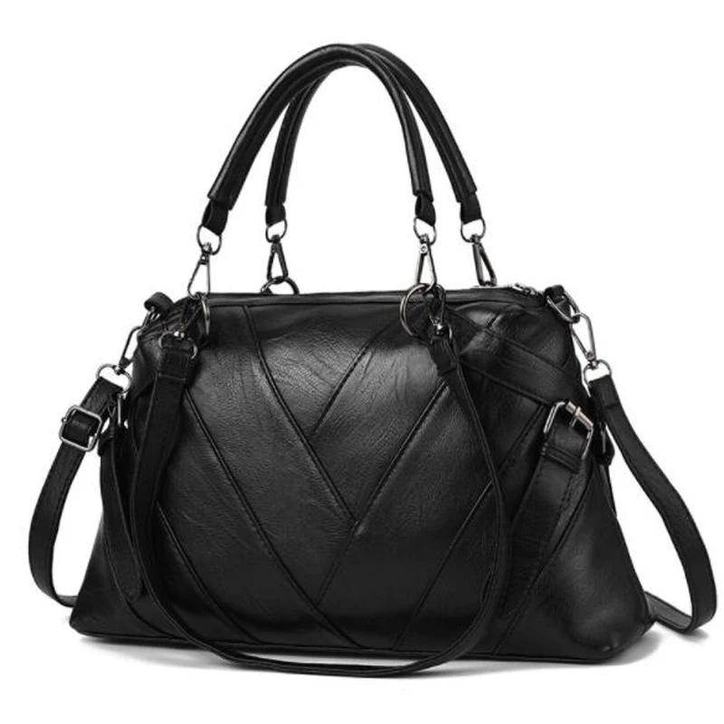 Dam Enfärgad Patchwork Axelväska Kvinnor Designer Handväska Väska Damer PU-läder Crossbody-väska