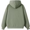 Long Solid Loose Plus Sizes [ODFMCE] Women's Fall/Winter Hoodie, Sleeve, Zip-Up, Fleece-Lined, Color, Stylish, Casual, Fit, (JP, Alphabet, 2XL, Beige)
