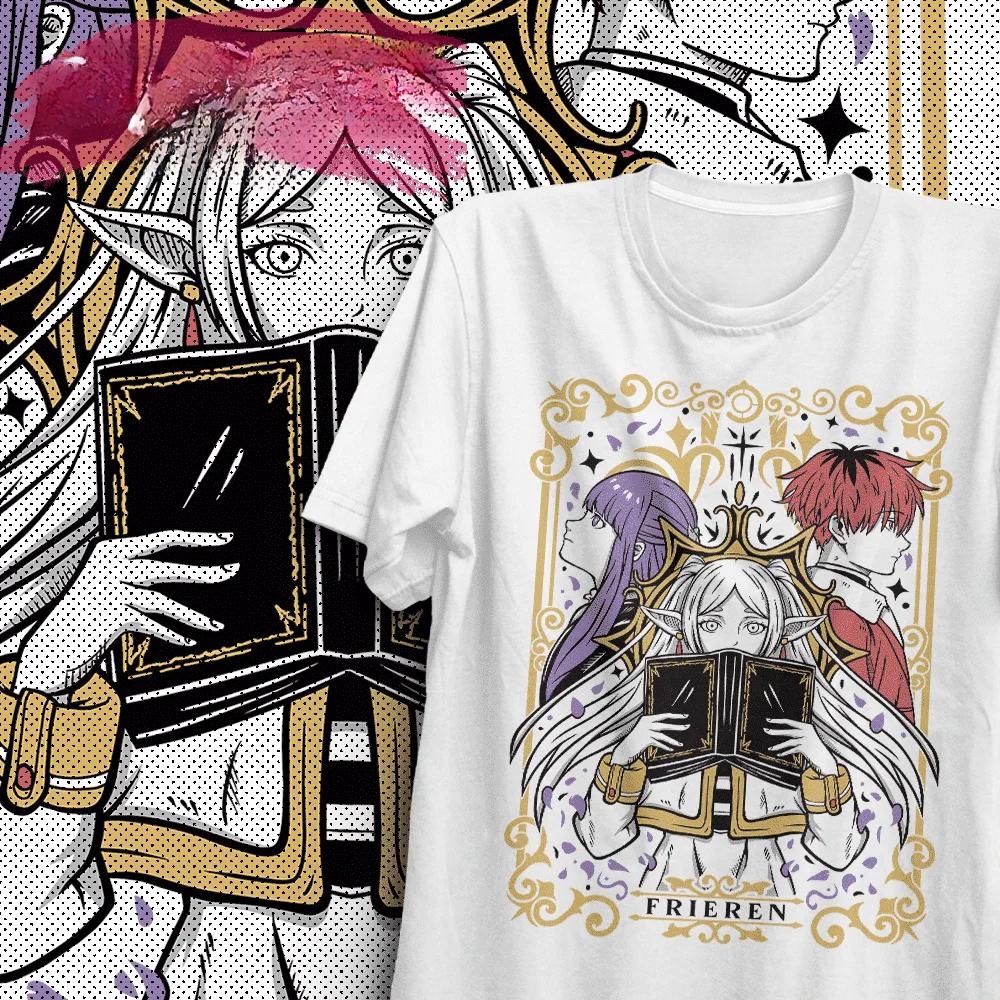 Frieren DAnime T Shirt Manga Gift for Anime Lover All Size Graphic T Shirts Y2k Top Women Clothing Oversized T Shirt