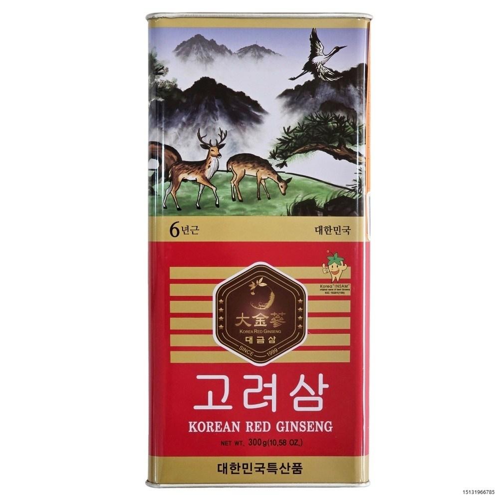 Goryeo Red Ginseng, 6-Year-Old Red Ginseng, Canned Slices, 50 Roots or Less, Geumsan Red Ginseng, Fermented Red Ginseng, Red | 1 Pcs 300g