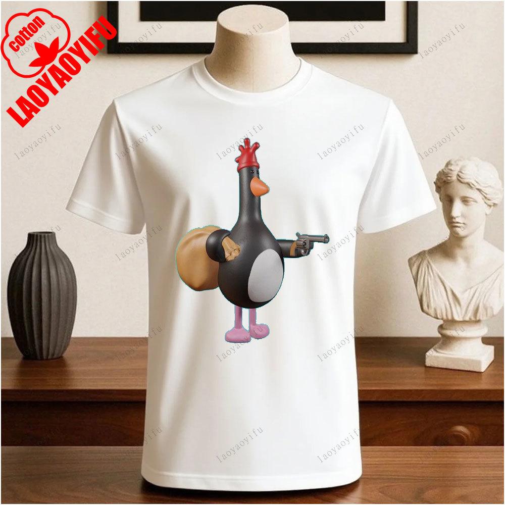 Wallace und Gromit Bedruckte T-Shirts Tops Cartoon und Anime Bedrucktes T-Shirt Sommer All-Match Mode Baumwoll-T-Shirt