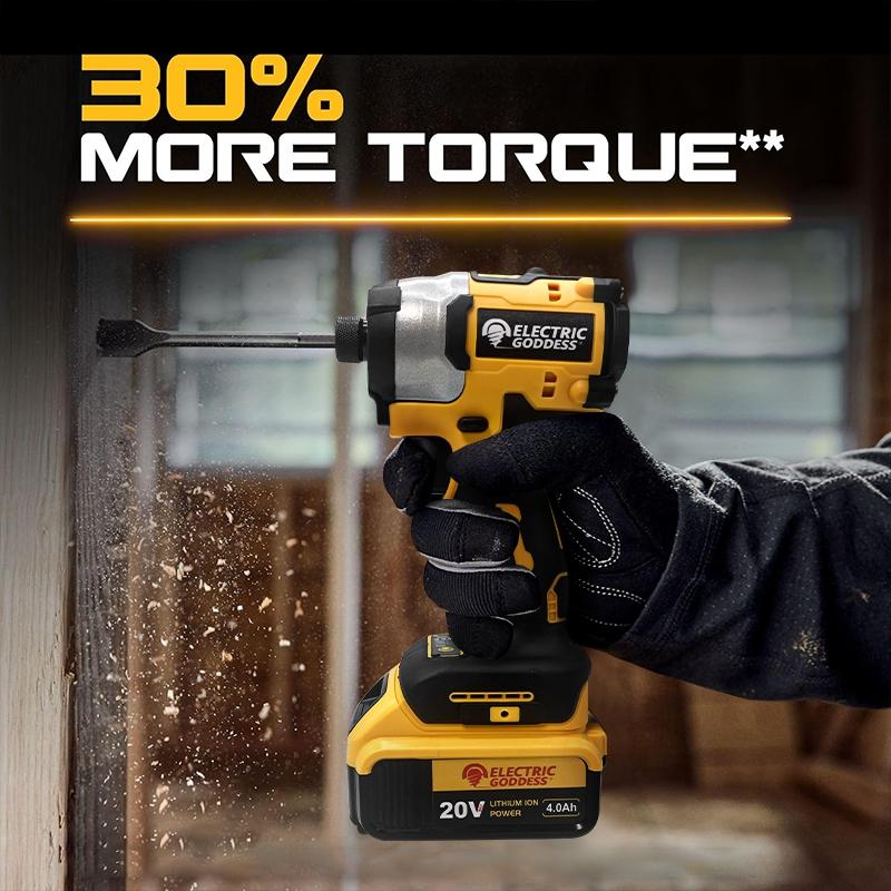 Electric Goddess DCF850 205N.m Cordless Impact Driver Tool Brushless Impact Drill Tool For 20V Dewalt Battery