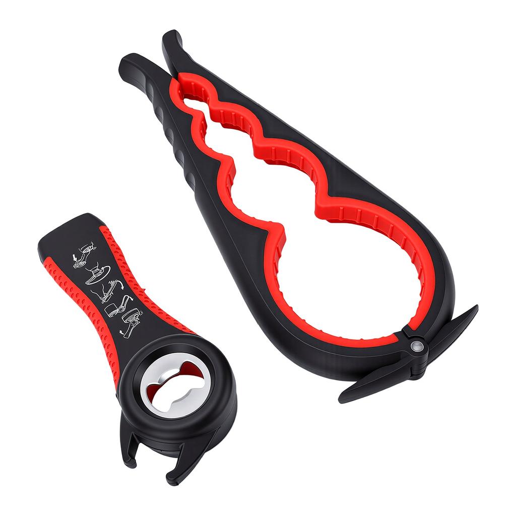 2 Pack Universal Jar Opener Bottle Opener Multisize Grips Lids 2cm To 8.5cm Non Slip Silicone Handle Easy Twist Opening