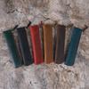Pu Leather Pen Holder Brass Snap Closure Fine Stitching Office School Use Gifts For Writers Students