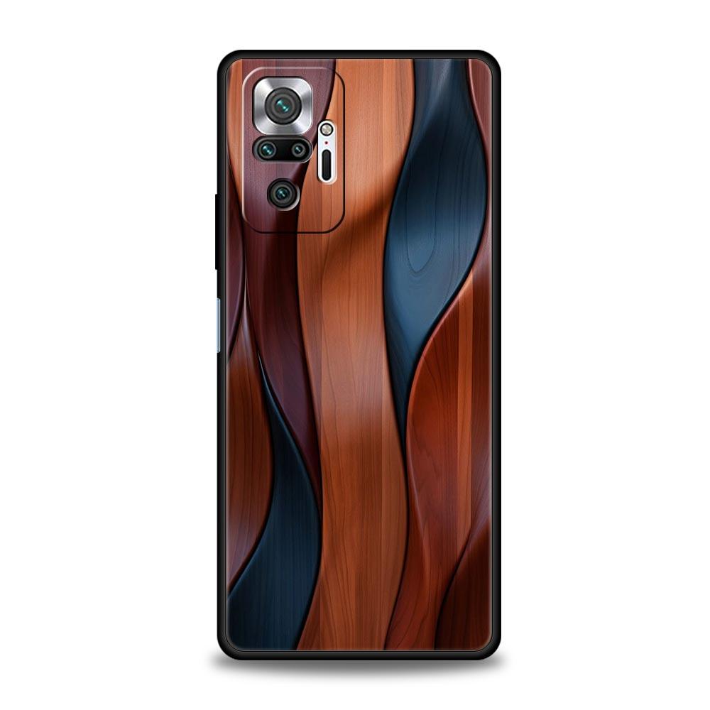 Luxury Vintage Wood Grain Pattern Phone Case Cover for Redmi 14C 13C 12 10C Note 14 13 12 10 11 Pro Plus K40 Pro Plus Soft TPU