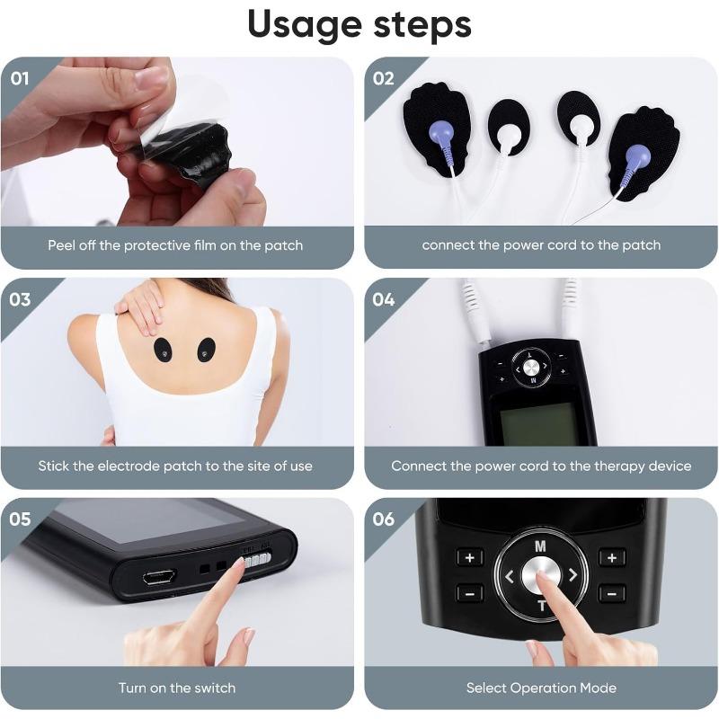 Digitales TENS/EMS-Gerät mit 36 Modi 10 Elektrodenpads Elektrisches Stimulationsgerät Wiederaufladbar mit 2 Kanälen 3-in-1 Stimulationsstrom