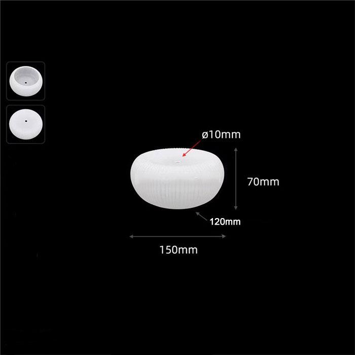 Clear 10mm Small Opening Acrylic Lamp Shade Replacement, 1cm Hole Plastic DIY Lampshade with Aluminum Lid Cover for Lighting
