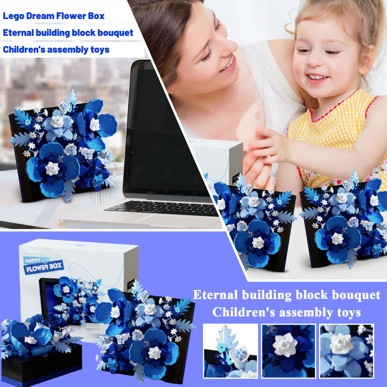 

Мрійлива Щаслива Квіткова Коробка Вічний Будівельний Блок Букет Дитяча Будівельна Іграшка One Size