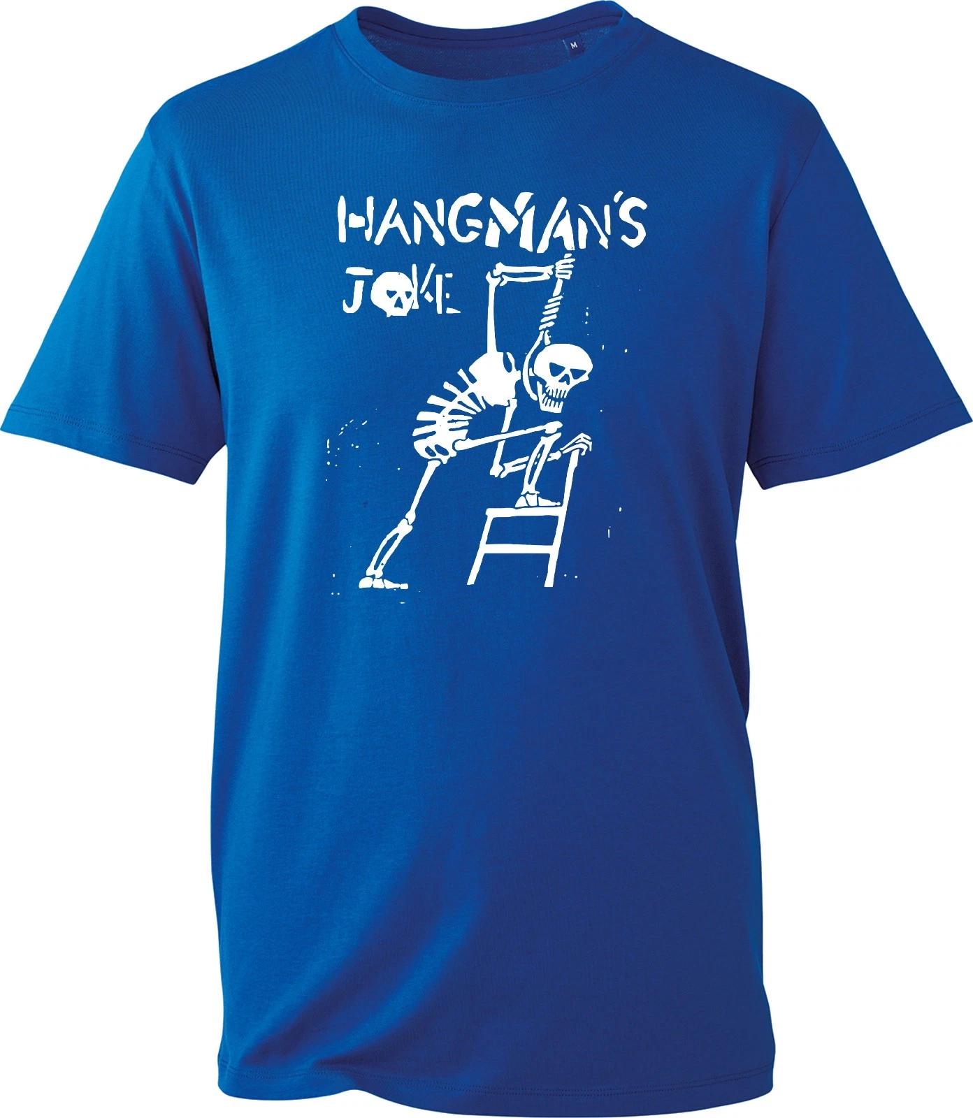 Dark Humor Skeleton Illustration Cartoon Skull Hangman Joke Gothic Gift T-Shirt S