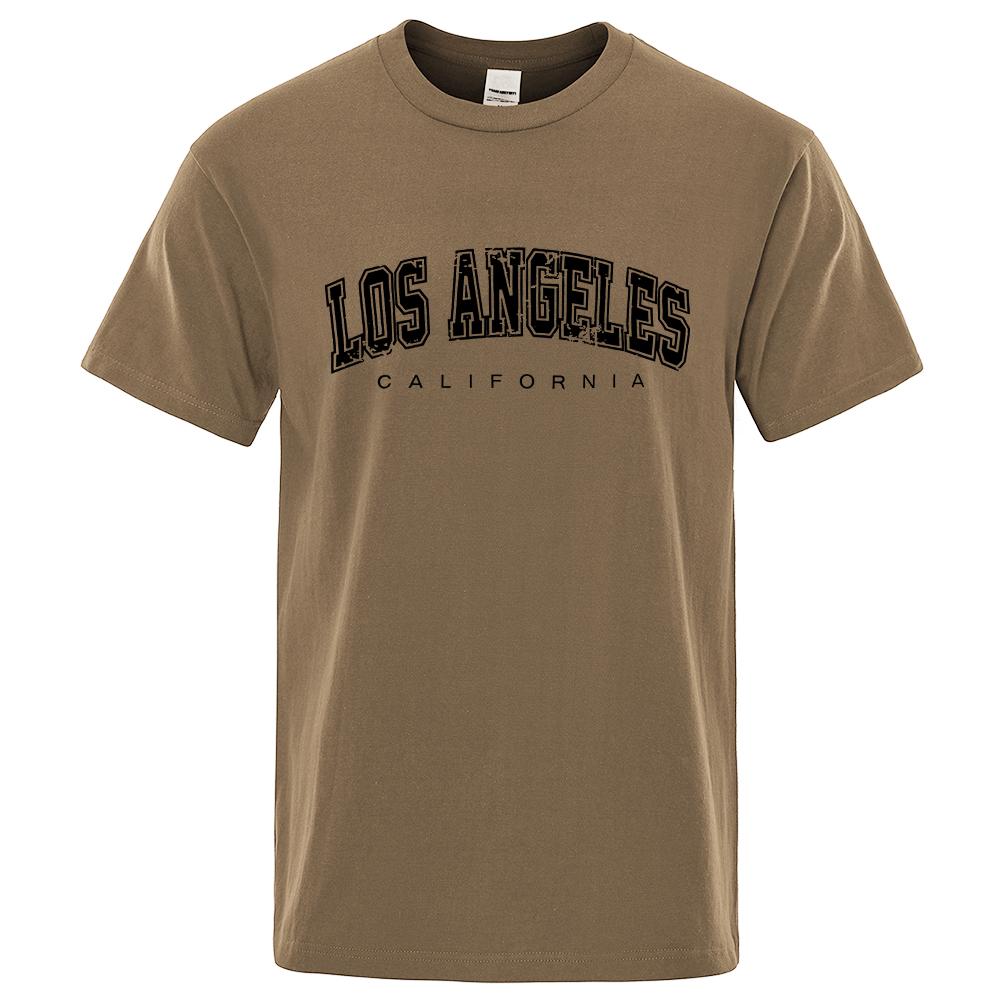 

Los Angeles, California American City Letter Tops Men Women Fashion T Shirt Hip Hop Sweat Cotton T-Shirts Casual Oversized Tees S